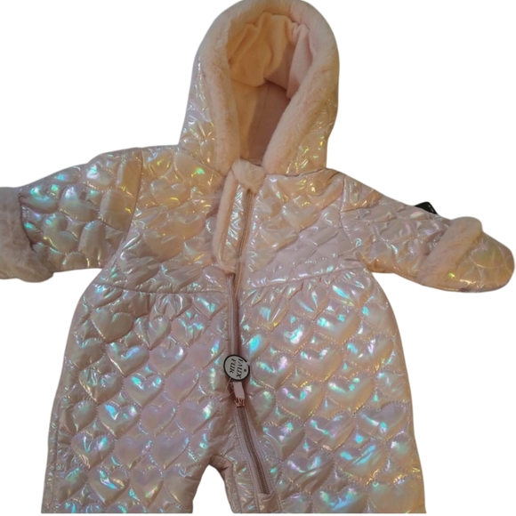 S. Rothschild Baby Girls Faux Fur Trim pram pink - Picture 1 of 13